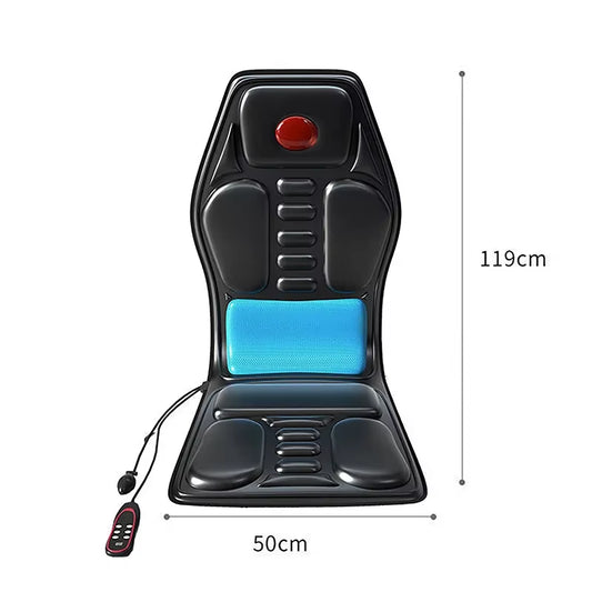 2025 Winter Car Electric Heated Massage Cushion Adjustable and Detachable Full Body Massage Leather Seat for Home, Car, Office