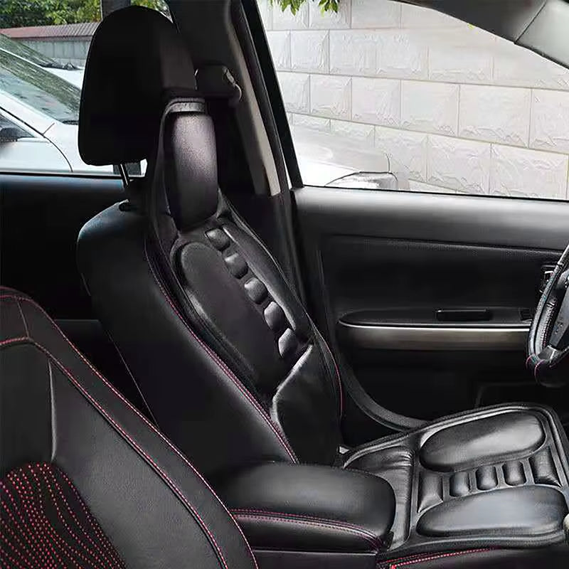2025 Winter Car Electric Heated Massage Cushion Adjustable and Detachable Full Body Massage Leather Seat for Home, Car, Office